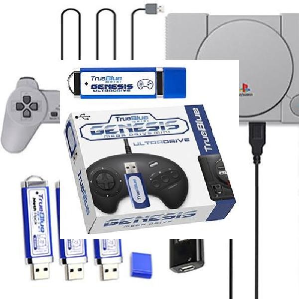 The perseids True Blue Mini - The Plug & Play add-on for your Playstation ClassicCrackhead Pack ( 64 GB ) - 101