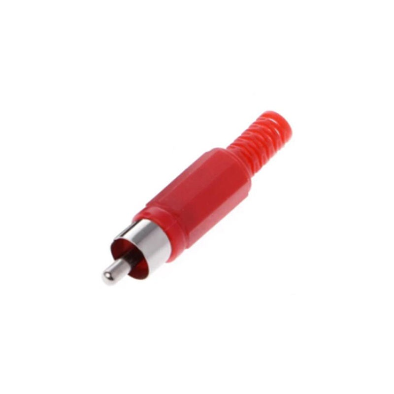 Red Solder RCA Male Plug Audio Video Adapter Connector