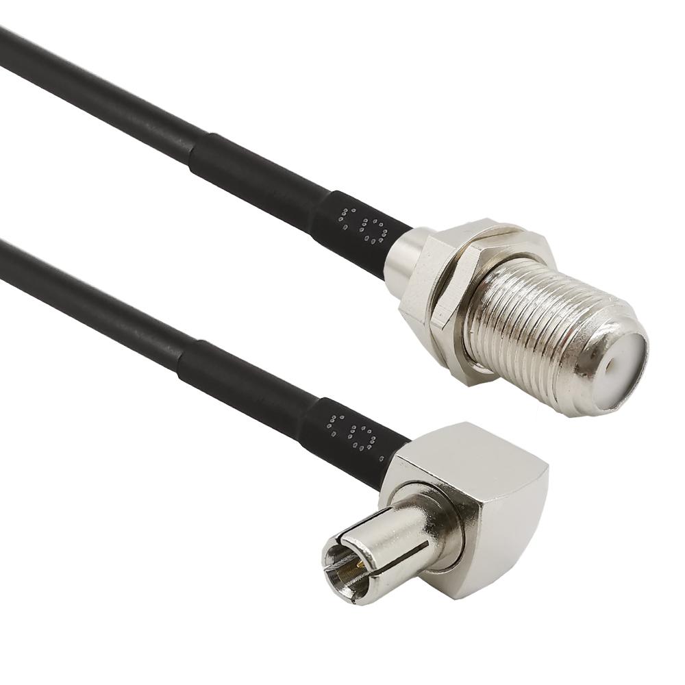 1Pcs RF TS9 Male Plug To F Female Connector RG174 Coaxial Cable 50CM length TS9 Male to F Female adapter