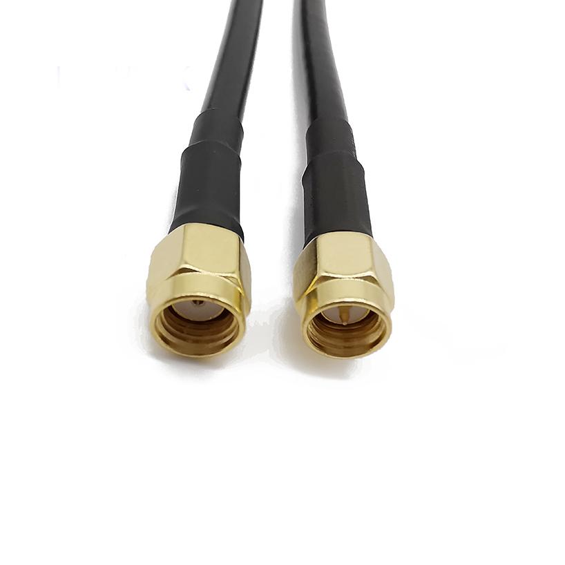 SMA Male Plug to RP SMA Male Plug LMR195 RF Coaxial Pigtail Antenna Extension Cable Wire Connector 1/2/3/5/10/15Meter
