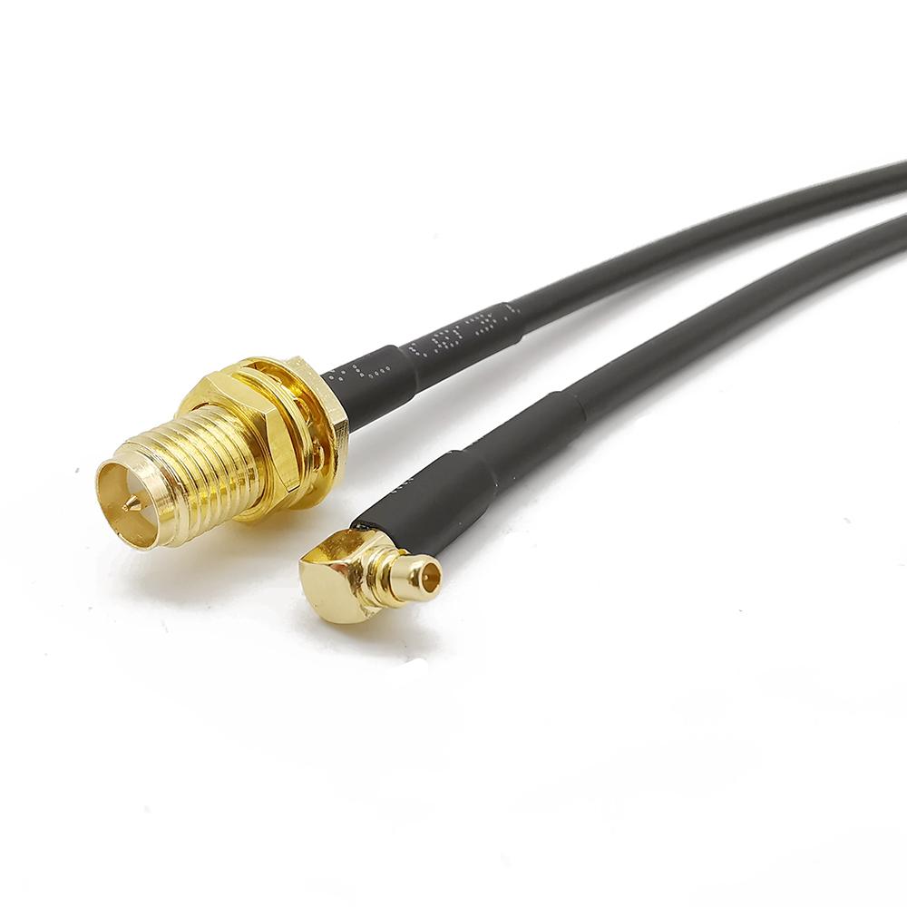 RP SMA Jack to MMCX Plug Connector RF Cable MMCX Male Right Angle Switch RP SMA Female Plug Pigtail Cable RG174 Cable