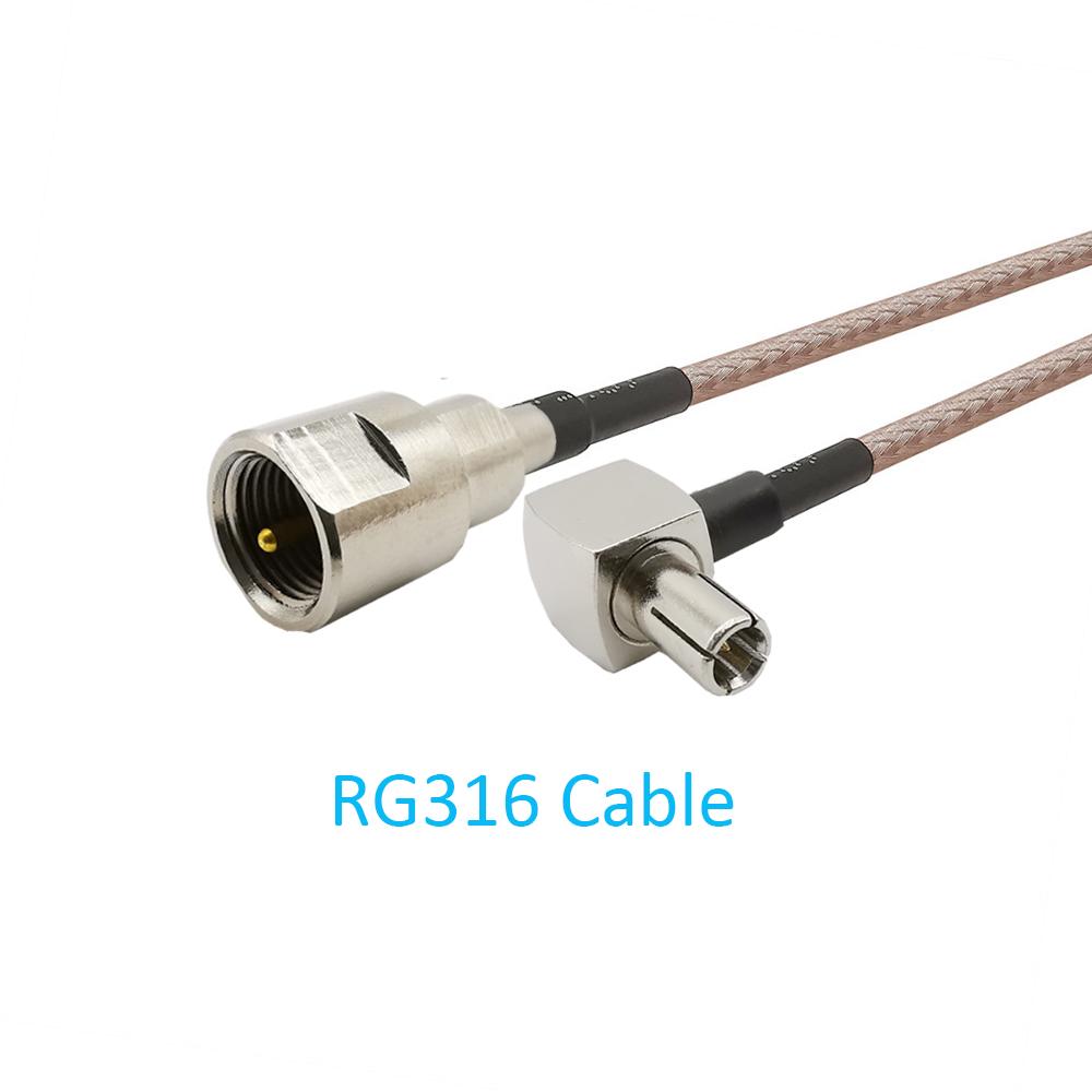 FME Male To TS9 Male Right Angle Connector RG316 Cable Pigtail FME to TS9 Male Plug Adapter RG316 Jumper cable FME to TS9 Male