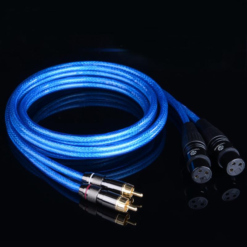 L607 Dual RCA Coaxial Audio Cable To 2 XLR Male Female Plug Coax Adapter Video Wire Connector For Amplifier Microphone Speaker