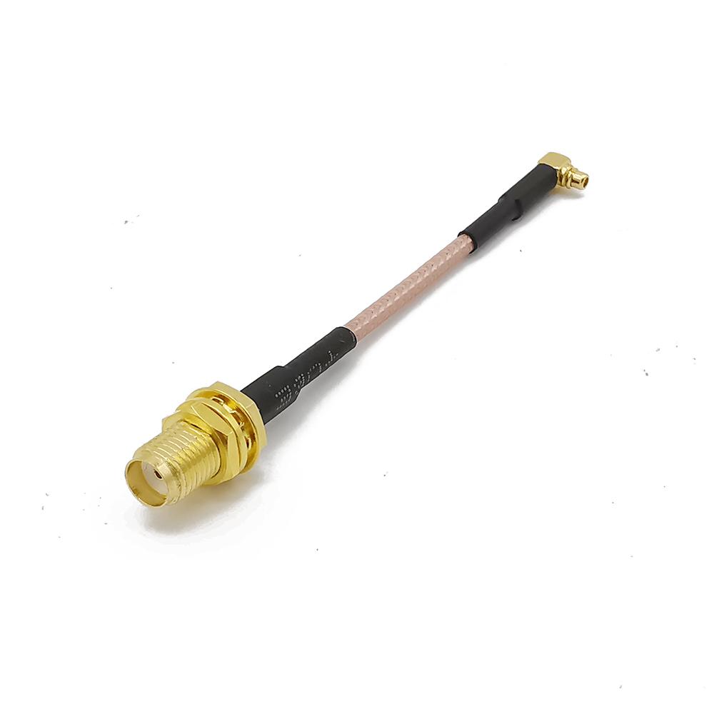 1Pcs MMCX Male Plug Right Angle to SMA Female Jack RG178 MMCX RF Coaxial Pigtail Jumper Low Loss Cable