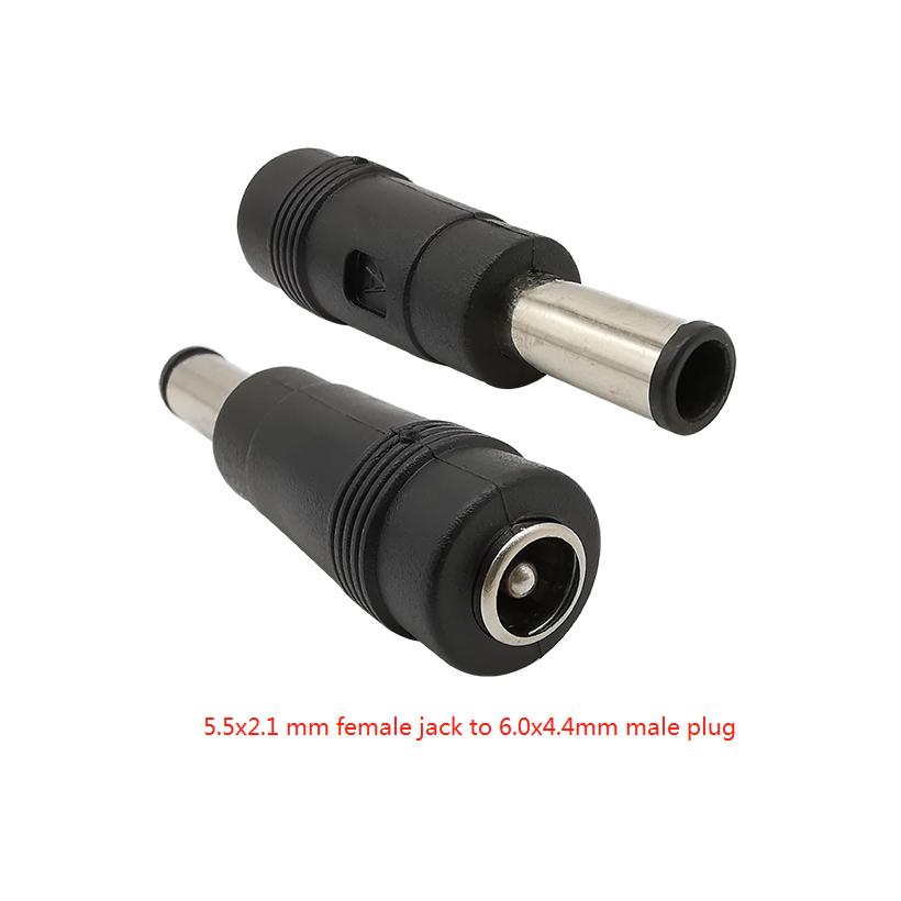 1Pcs DC Power Connector 5.5x2.1mm female jack to 6.0x4.4mm male plug DC power adapter plug socket connector for Laptop DC plug