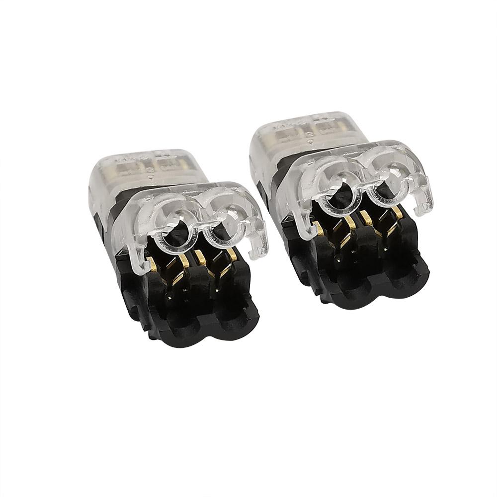 10Pcs 2 Pin 2 Way 300v 10a Universal Compact Wire Wiring Connector H SHAPE Conductor Terminal Block With Lever AWG 18-24 LED
