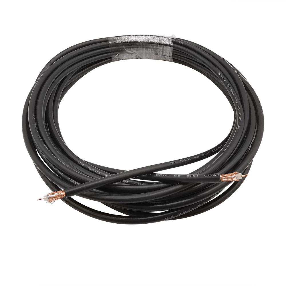 30M RG58 50-3 RF Coaxial Cable RG-58 RG58U Cable Wires Black RG58/AU Pure Copper 50 Ohm for extendor
