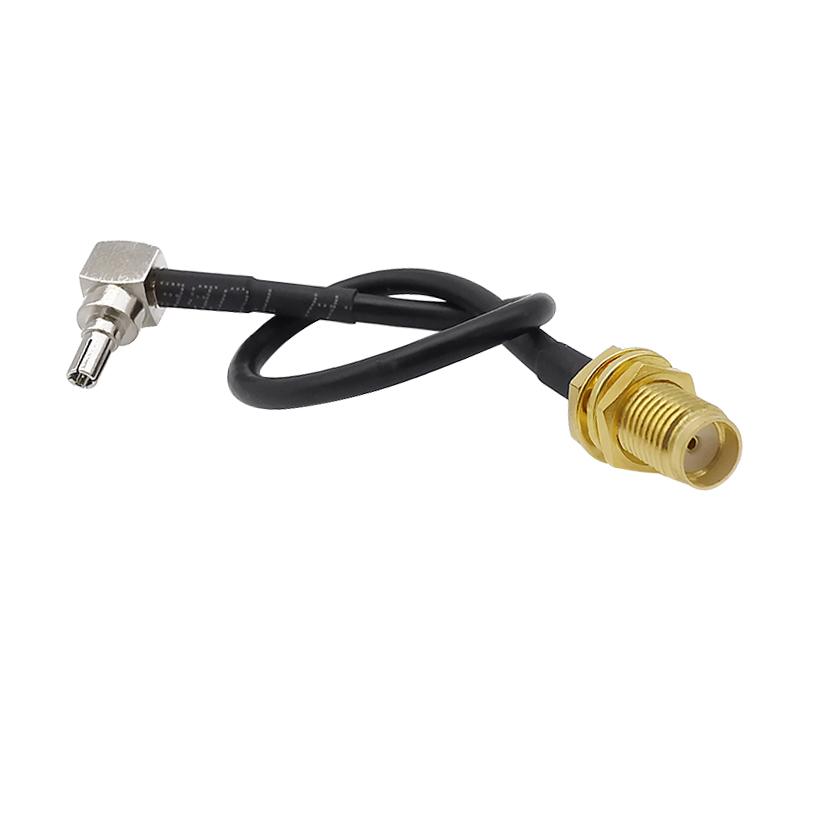 20cm 8inch RG174 RF Pigtail Cable Adapter SMA Female to CRC9 Male Right angle Connector Socket to Plug Adapter Antenna Extendor