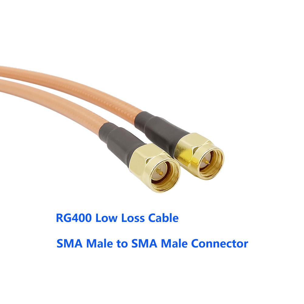 1Pcs SMA Male To SMA Male Plug Connector Double SMA-J RG400 RF Pigtail Low Loss Coaxial Cable Wire Adapter for Antenna Lighting