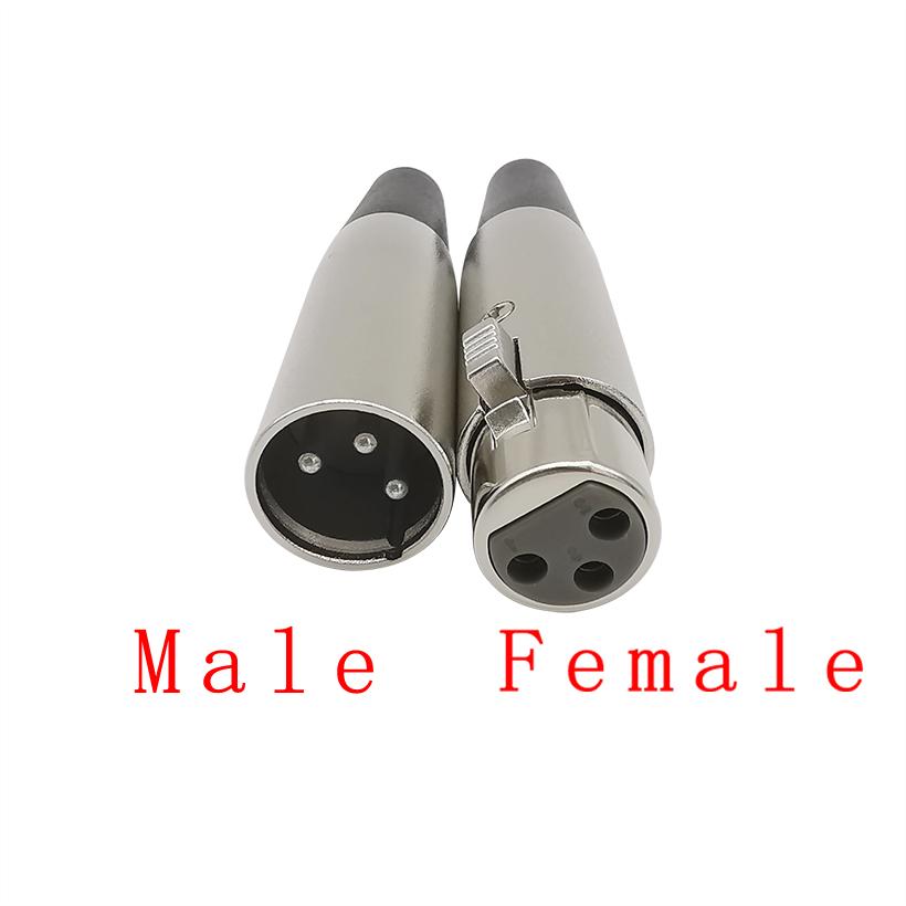 4Pcs XLR 3Pin Plug Male and Female Jack Solder Adapter Connector for Music Desk Speaker Audio Microphone Mic Cable Terminals