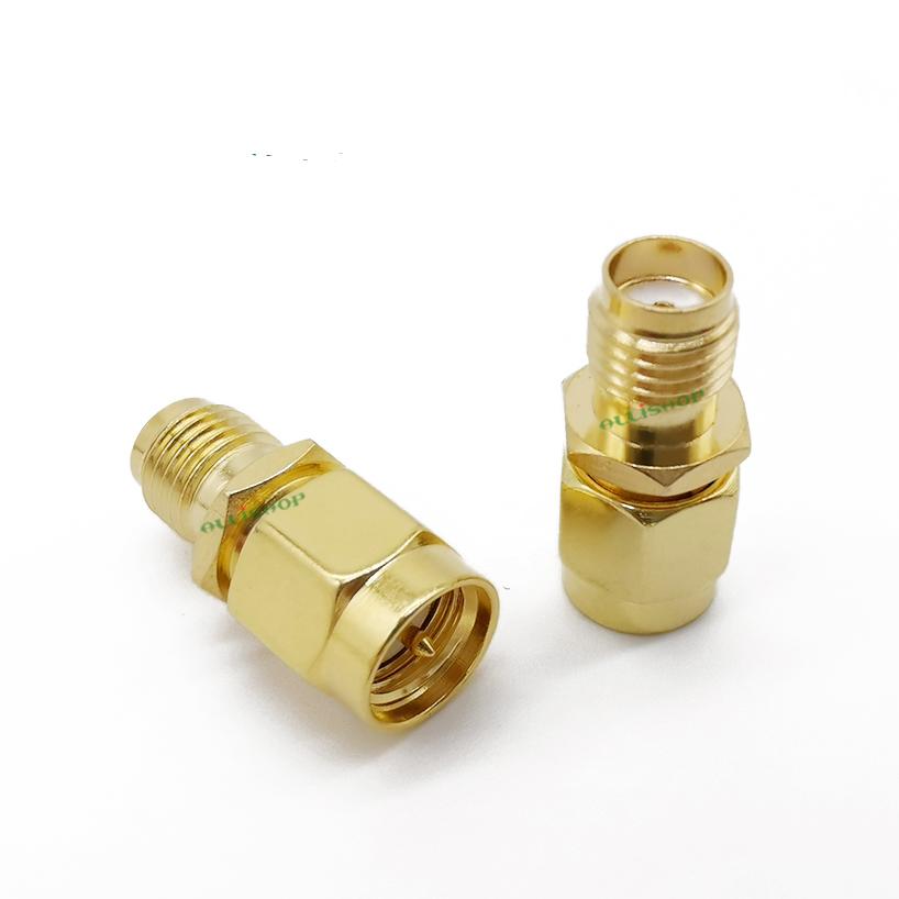 1/2/5Pcs RF coaxial coax adapter SMA male female connector RP SMA to SMA male Connector Straight type SMA Plug to Jack adapter
