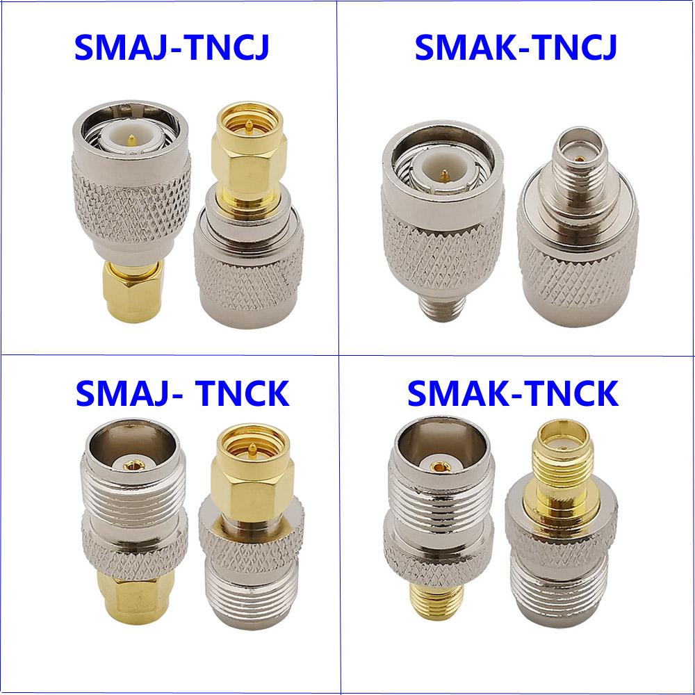 8Pcs/Kits Pigital SMA Male Female to TNC Male Female RF Coaxial Connector TNC to SMA Plug Socket Straight Type Adapter