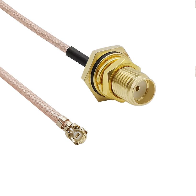 1Pcs U.FL IPX IPEX RF to SMA Female Jack Nut Bulkhead With O-Ring 20CM RG178 Jumper Cable Pigtail Extension