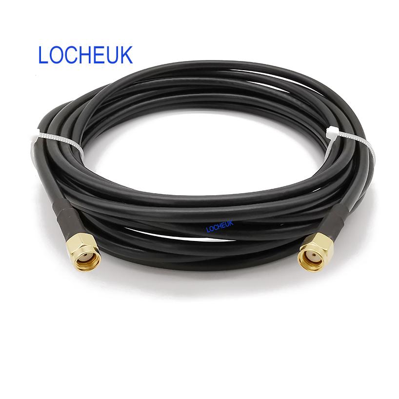 5Meter LRM195 Cable RP SMA Male Jack to RP SMA Male Jack Cable Connector RF Coaxial Antenna Extension Pigtail