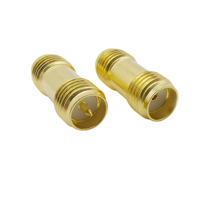 2pcs RP SMA Female to SMA Female RF Coaxial Switch Adapter Jack Plug Coax Cable Coupler Straight Connector