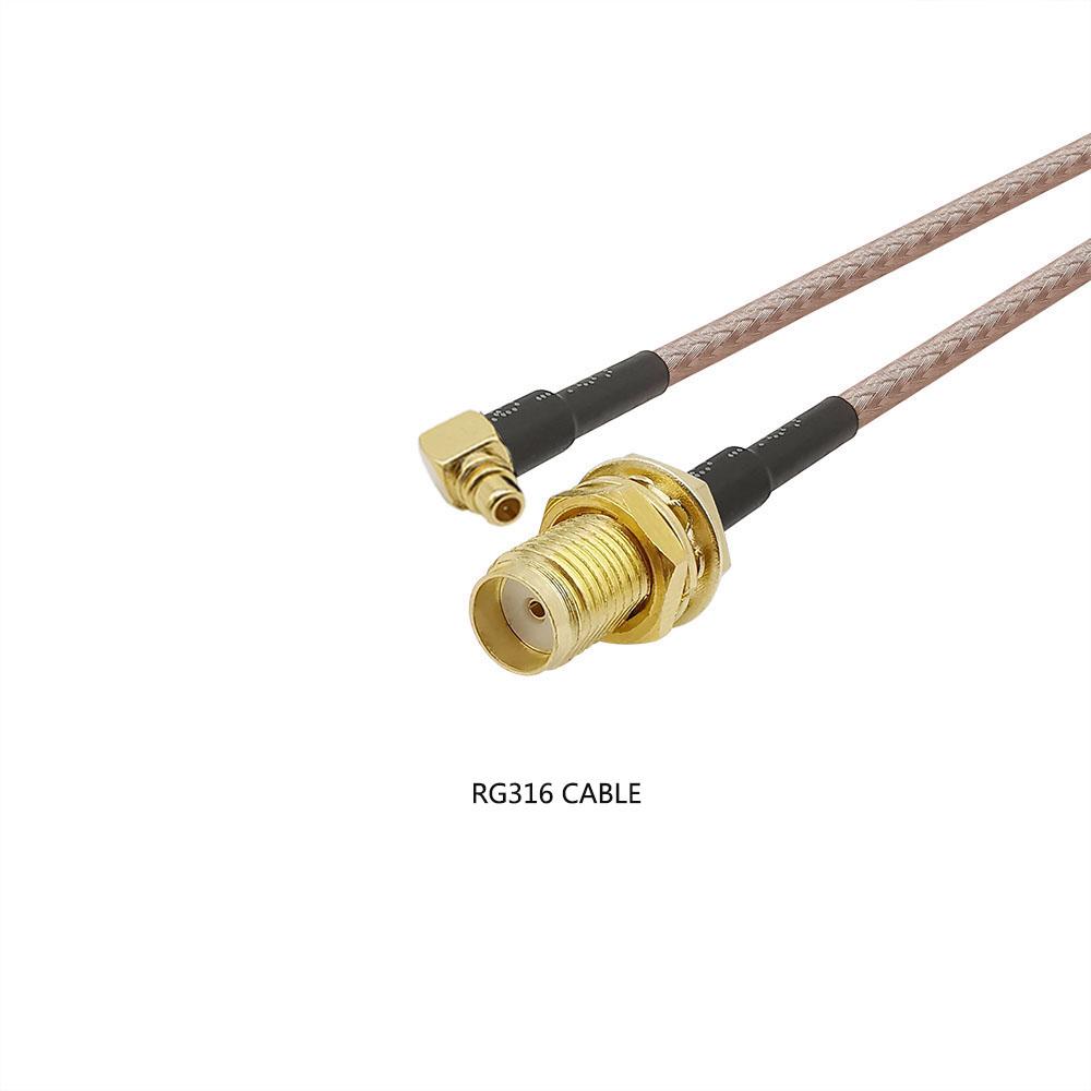 1Pcs 15CM SMA Female to MMCX Male Right Angle Pigtail Cable RG316 MMCX Plug to SMA Jack Connector Cable Assembly