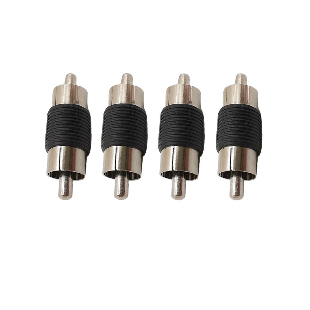 4Pcs Rca dual Male to male Coupler female to female Adapter AV cable Plug CCTV Connector Video Audio
