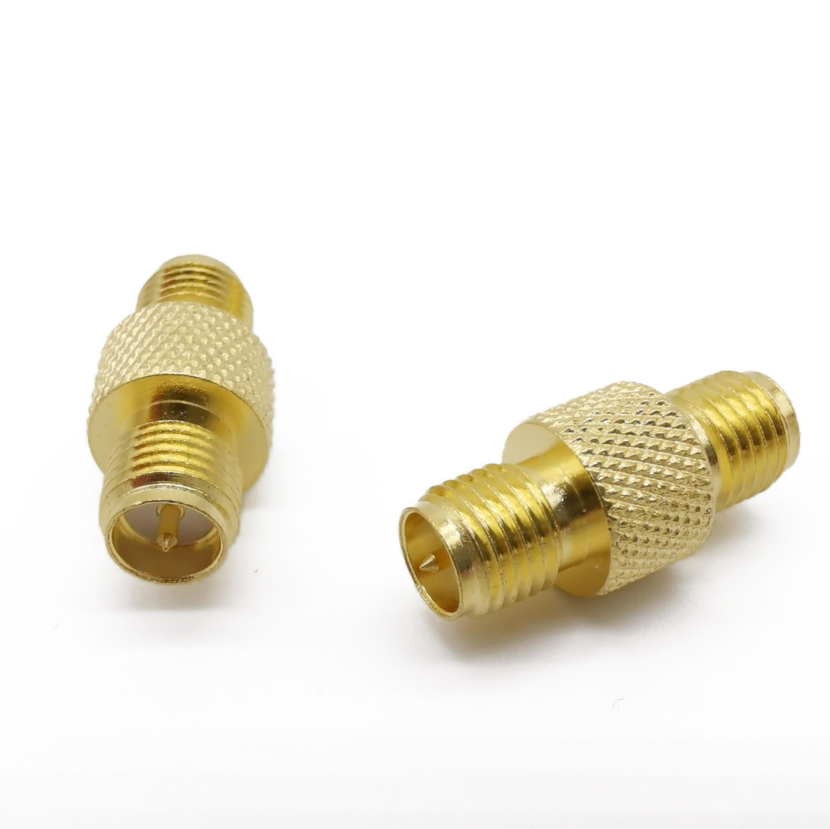 10Pcs RF Coaxial Cable Adapter SMA Female Jack to RP SMA Female Jack Straight Gold plated RF SMA to SMA female Connector Coupler