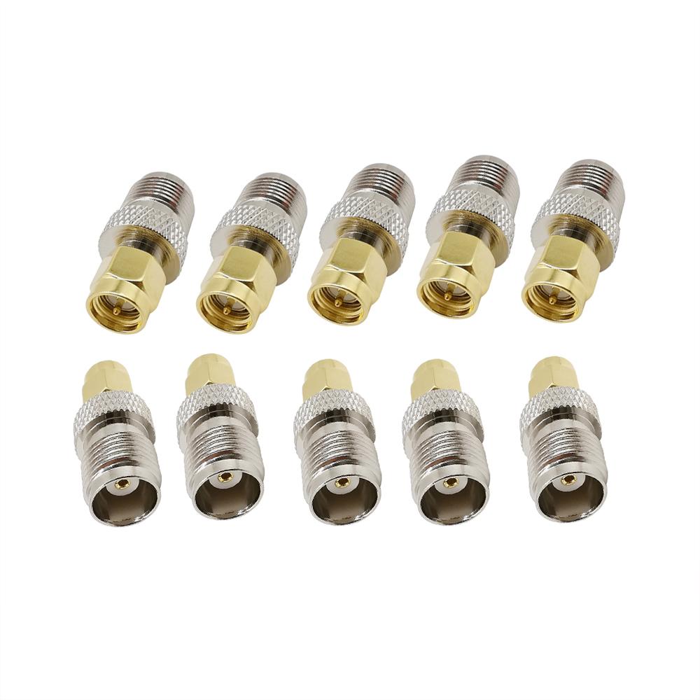 10Pcs SMA Male Plug to TNC Female Jack RF Coaxial Adapter Connector High Quanlity Straight