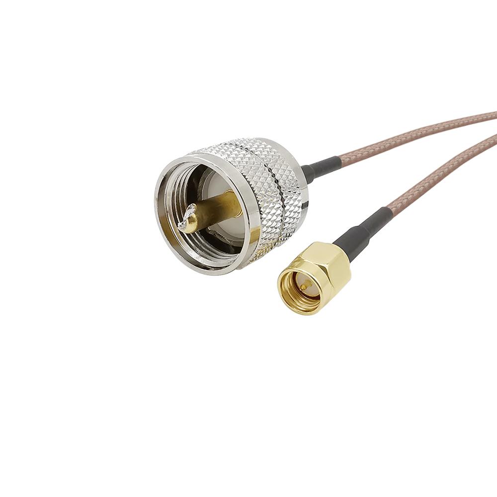 SMA Male to UHF Male PL-259 PL259 Plug connector RF Coaxial Coax RG316 Cable Jumper Pigtail Crimp Adapter 15/20/30/50cm