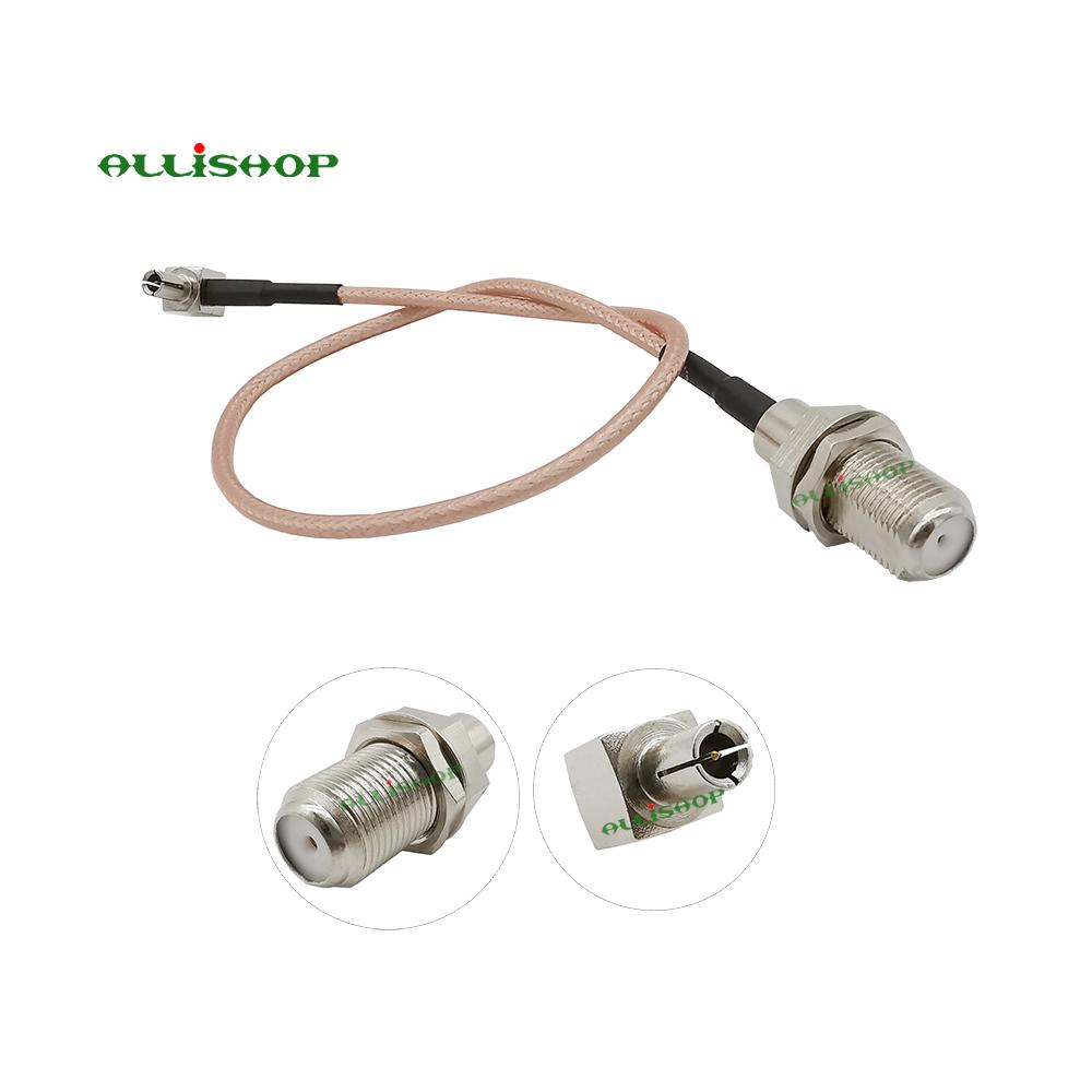 Customize RG316 15CM Coaxial RF Cable 3G modem cable TS9 right angle switch F type female pigtail cable