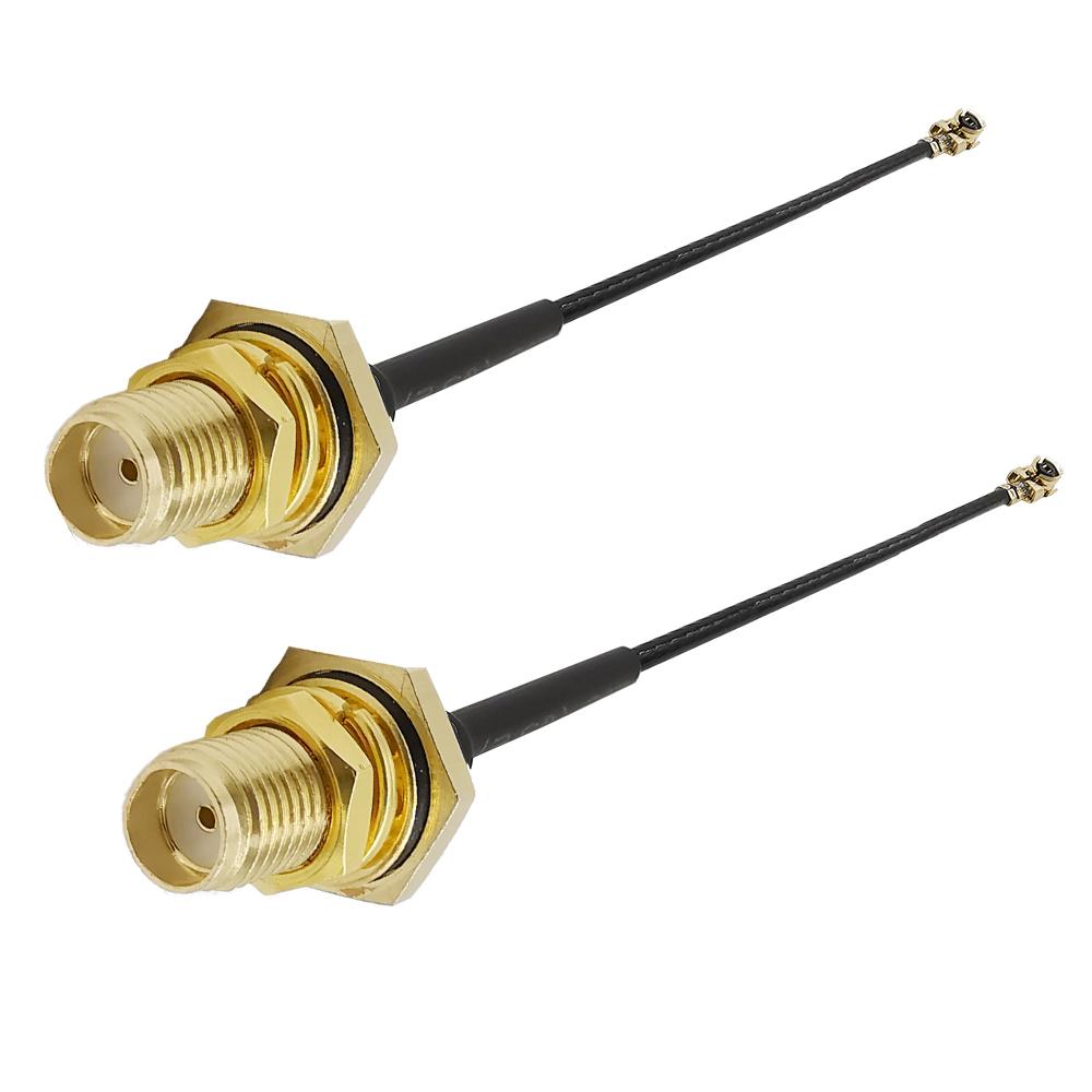 2Pcs 50CM SMA Female Jack Bulkhead to IPEX IPX 1.13 Cable Mini PCI U.FL IPX to SMA Jack 1.13 Coaxial Extension Pigtail Wire