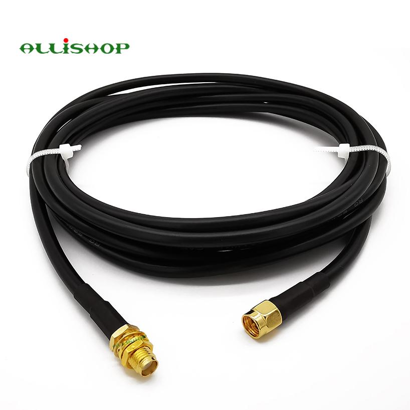 Low Loss SMA Connector SMA Male Plug to SMA Female Jack Extension wifi RG58 cable plug to jack antenna cable 15/20/30/50/60/80CM