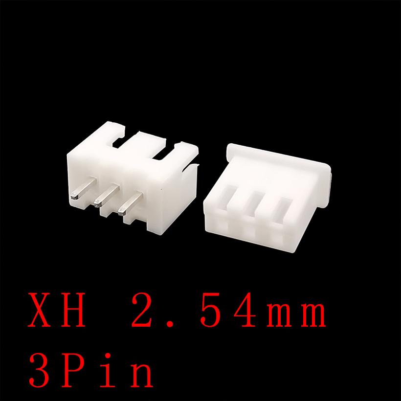 200PCS JST XH2.54 3 Pin 2.54mm Pitch Plastic Shell Male Plug + Female Socket Housing Terminal Block Connector XH-2.54-3P