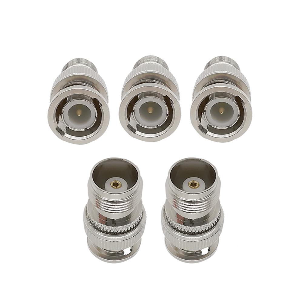 5Pcs BNC Male Plug to TNC Female Jack Connector RF BNC to TNC Adapter For Wireless Antenna Broadcast Radios Coax Cable Connector