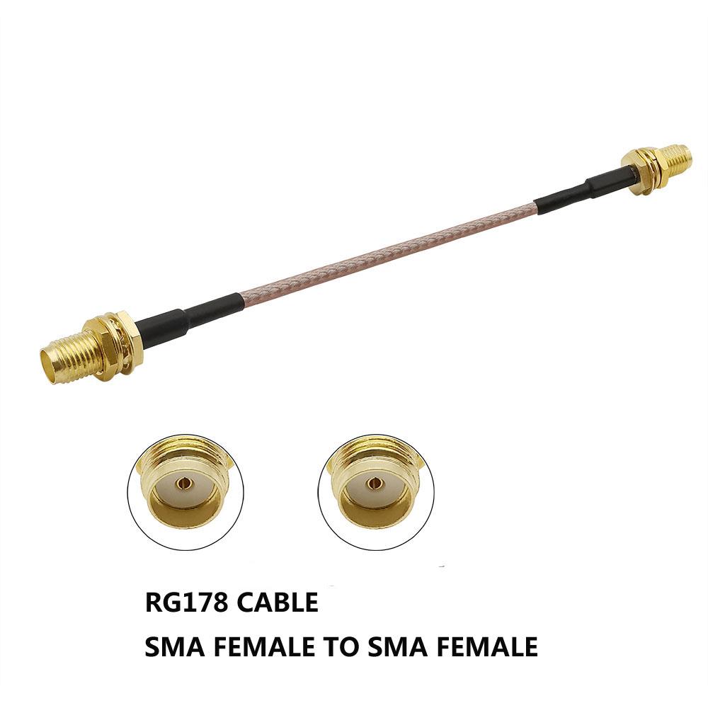 1Pcs SMA Female to SMA Female Adapter RG178 Pigtail Cable Wire Connector Antenna Extendor 7/10/20/30/50/60/80CM