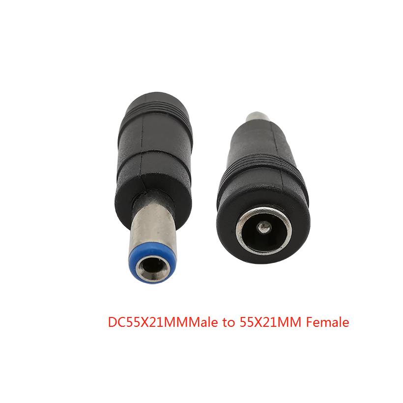 10Pcs 5.5x2.1mm Female to Male plug 5.5*2.1mm female adapter 5.5x2.1mm male Connector 5.5*2.1-5.5*2.1 jack power plug connectors
