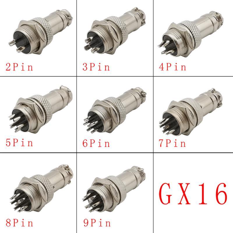 1pair 2,3,4,5,6,7,8 pin chassis sockets connects Microphone Mic Plug GX16 connectors for most CB Radios Ham Radios connector