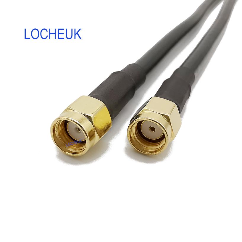15Meter LRM195 Cable RP SMA Male Jack to RP SMA Male Jack Cable Connector RF Coaxial Antenna Extension Pigtail