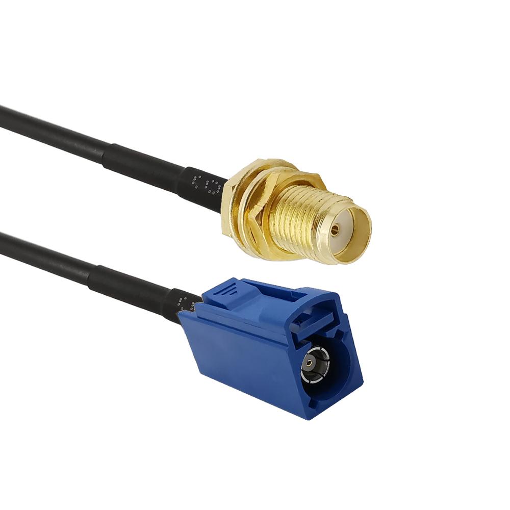 2Pcs SMA Female to Fakra C Female RG174 Pigtail Cable for Wireless GPS GSM Antenna Car Radio Vehicle Antenna