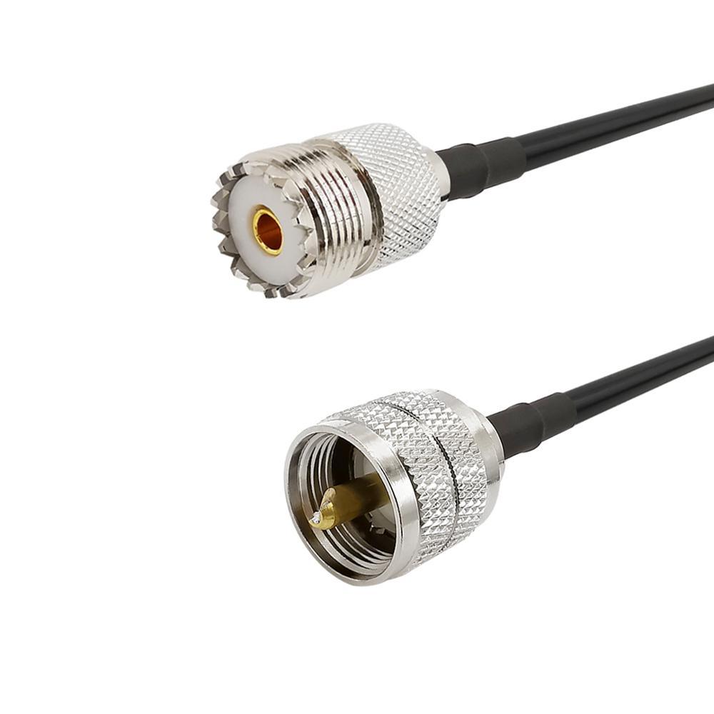 1Pcs 3meter UHF Male PL259 PL-259 Plug to UHF Female SO239 SO-239 Jack RF Coaxial Coax RG58 Cable Antenna Extension Pigtail wire