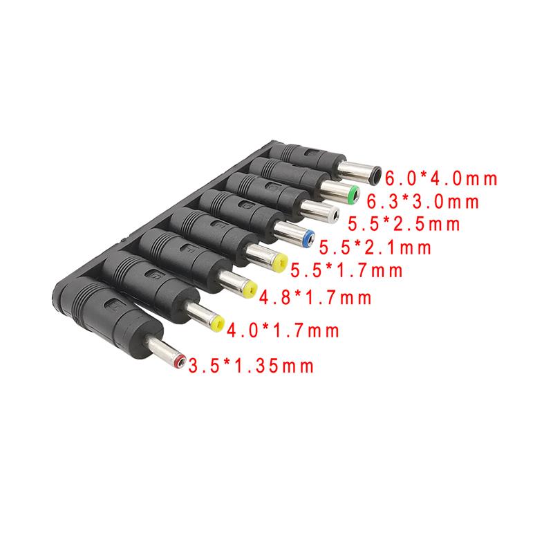 2Set 8 in 1 Universal DC Power Adapter 1set=8pcs/set Connector 5.5*2.1mm female DC Power Jack Socket Adapter for laptop computer