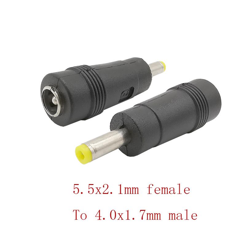 1pcs DC 5.5x2.1mm female to 4.0x1.7mm male Power Connector Adapter Laptop PSP power plug DC 5.5X 2.1-4.0x1.7 jack socket