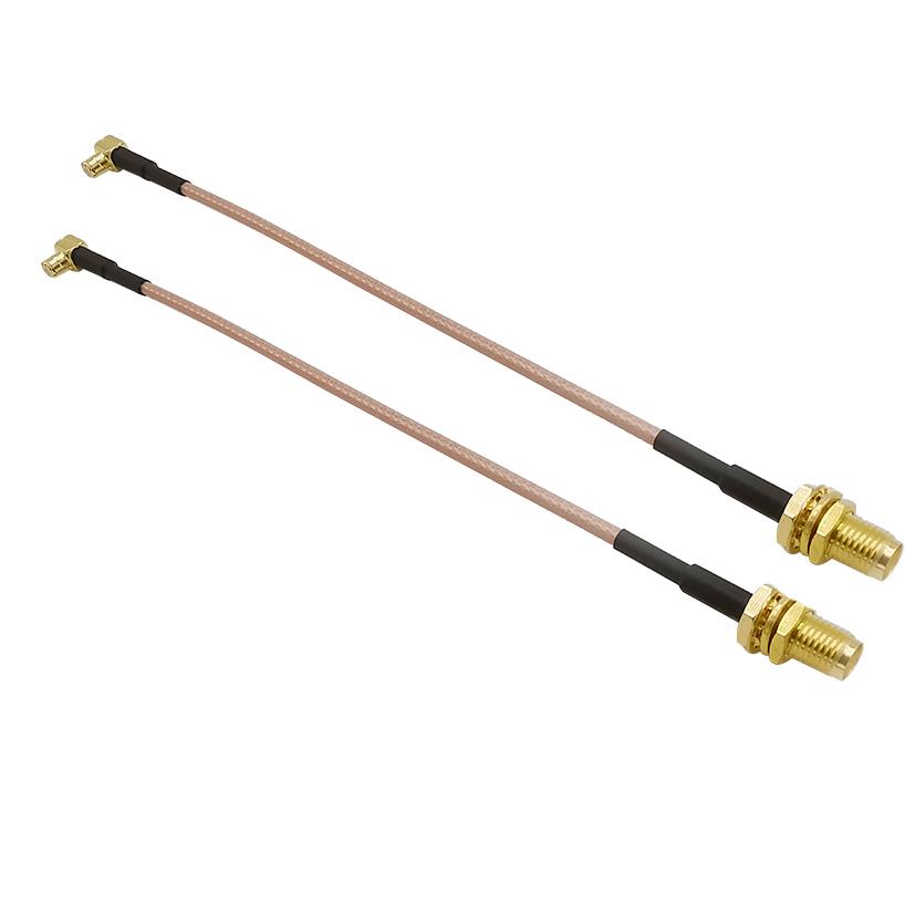 1Pcs SMA Female to MCX Male RG316 15CM Wire Connector Jack Plug Right Angle Antenna Extender Low Loss RF Coaxial Pigtail Cable