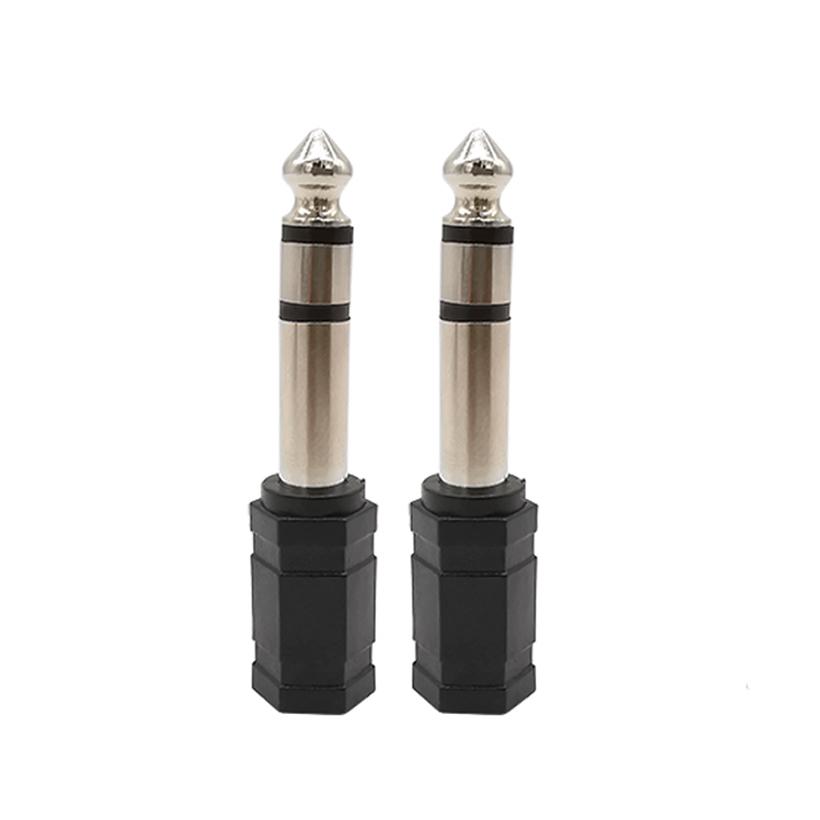 10Pcs 6.5m 6.35mm Male Plug to 3.5mm Female Jack Adapter Two Channel Headphone Stereo Speaker Audio Connector Mini Jack Adaptor