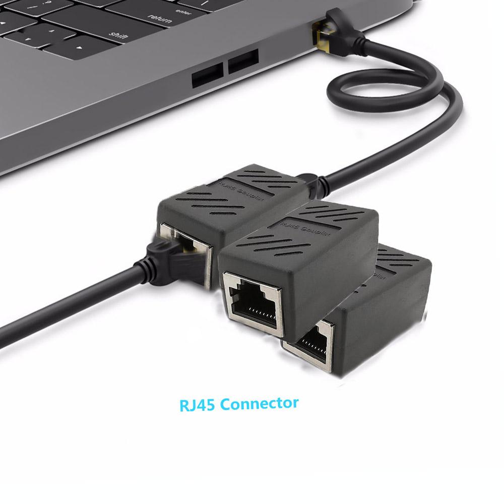 1Pcs RJ45 Connector 8P8C Network Extender Ethernet Adapter Extension Cable for Ethernet Lan Cable Female to Female Converter