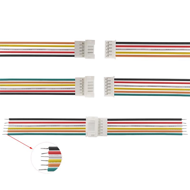 20Pair 20CM Micro JST PH 2.0 2/3/4/5/6PIN Male Female Plug Connector JST PH 2.0 26AWG Wire Cables 20CM flat cable
