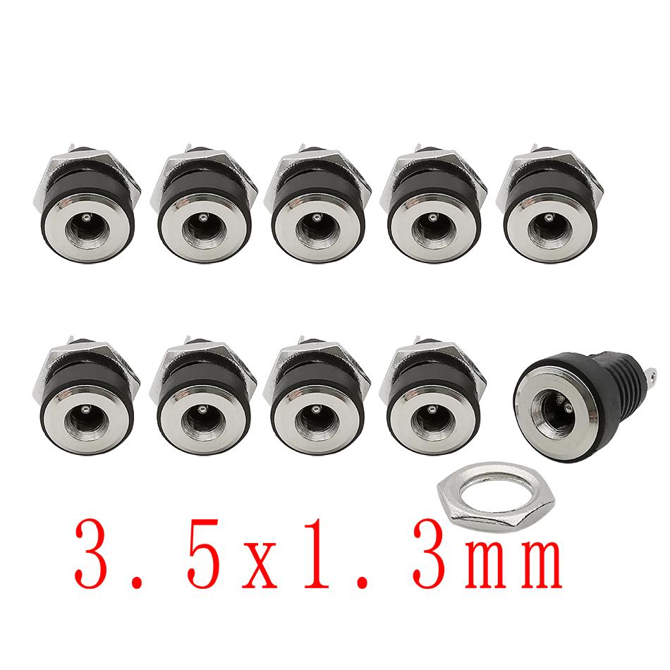 20Pcs DC Power Adapter DC Jack Connector DC022B 3.5x1.3mm Female Panel Mount Plug Connector 2 Pins DC-022B 3.5*1.3mm Adapter