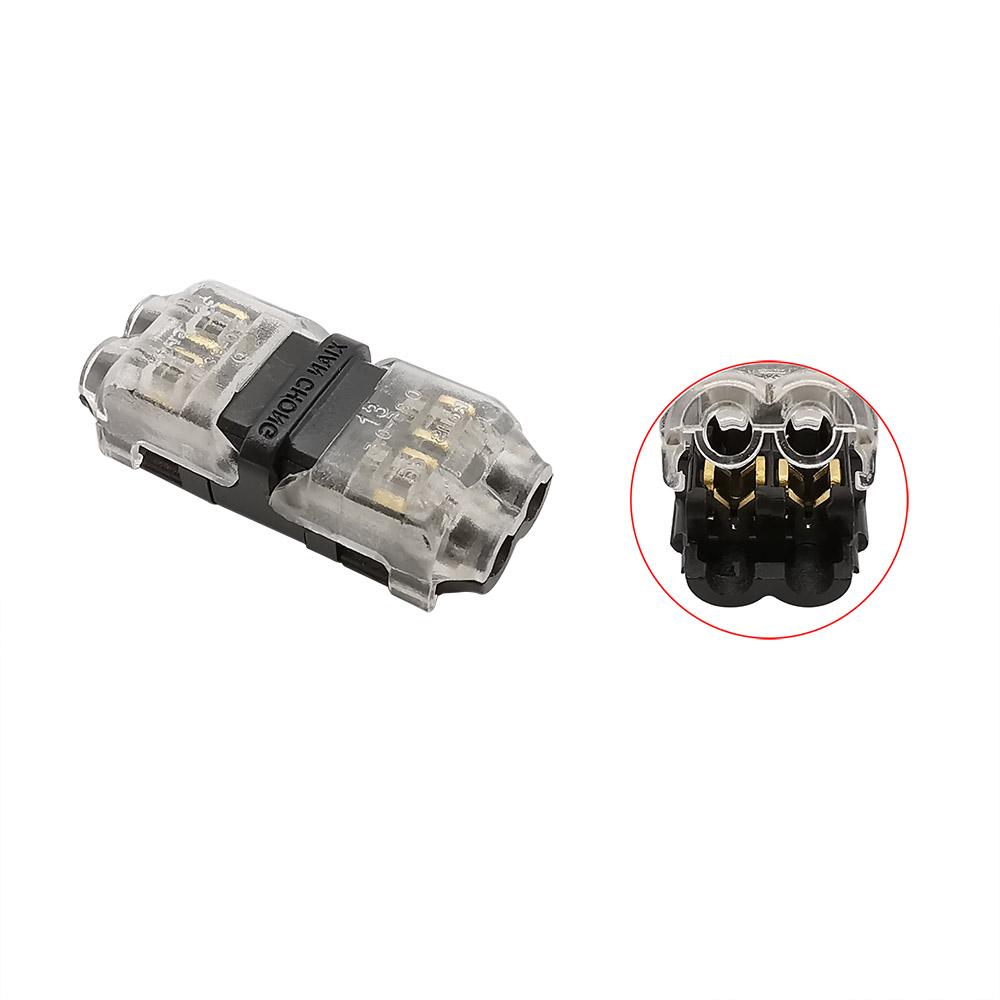 2Pcs 2 Pin Quick Electrical Cable Connectors Snap Splice Lock Wire Terminal Crimp Wire Connector Electric Adapter