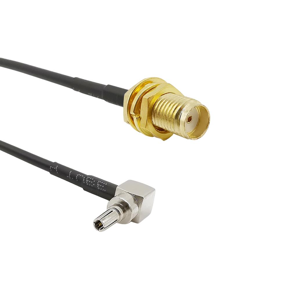 SMA Female Socket to CRC9 Male Plug Right Angle 15CM RG174 RF Coaxial Pigtail External Antenna Cable Adapter for HUAWEI 3G Modem
