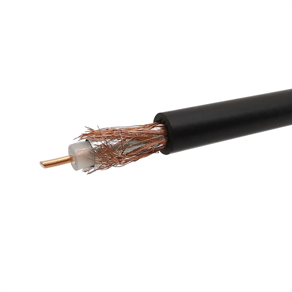 50M RG58 50-3 RF Coaxial Cable RG-58 RG58U Cable Wires Black RG58/AU Pure Copper 50 Ohm for extendor