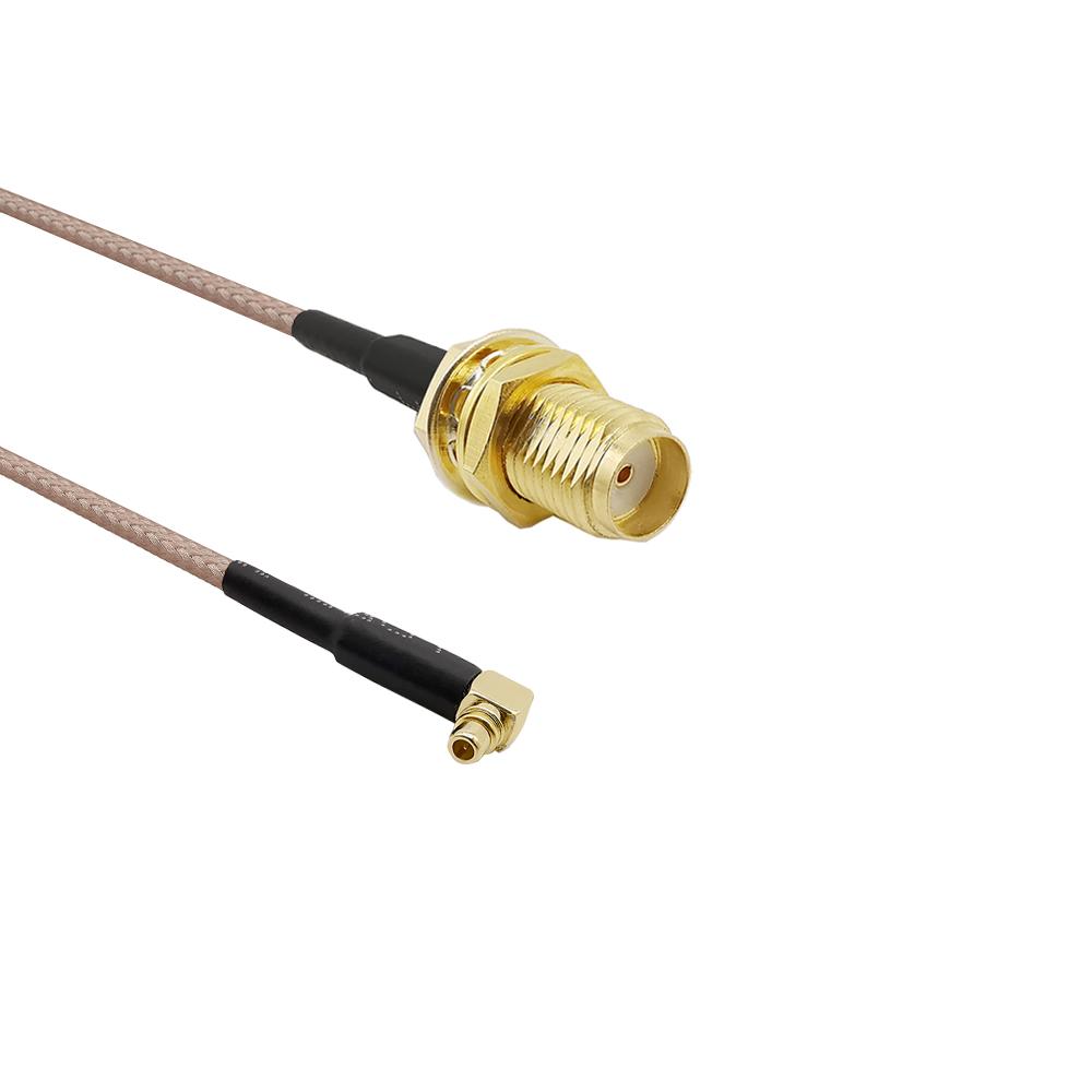 2PCS SMA Female to MMCX Male Right Angle Pigtail Cable RG316 MMCX Plug to SMA Jack Connector Cable Assembly