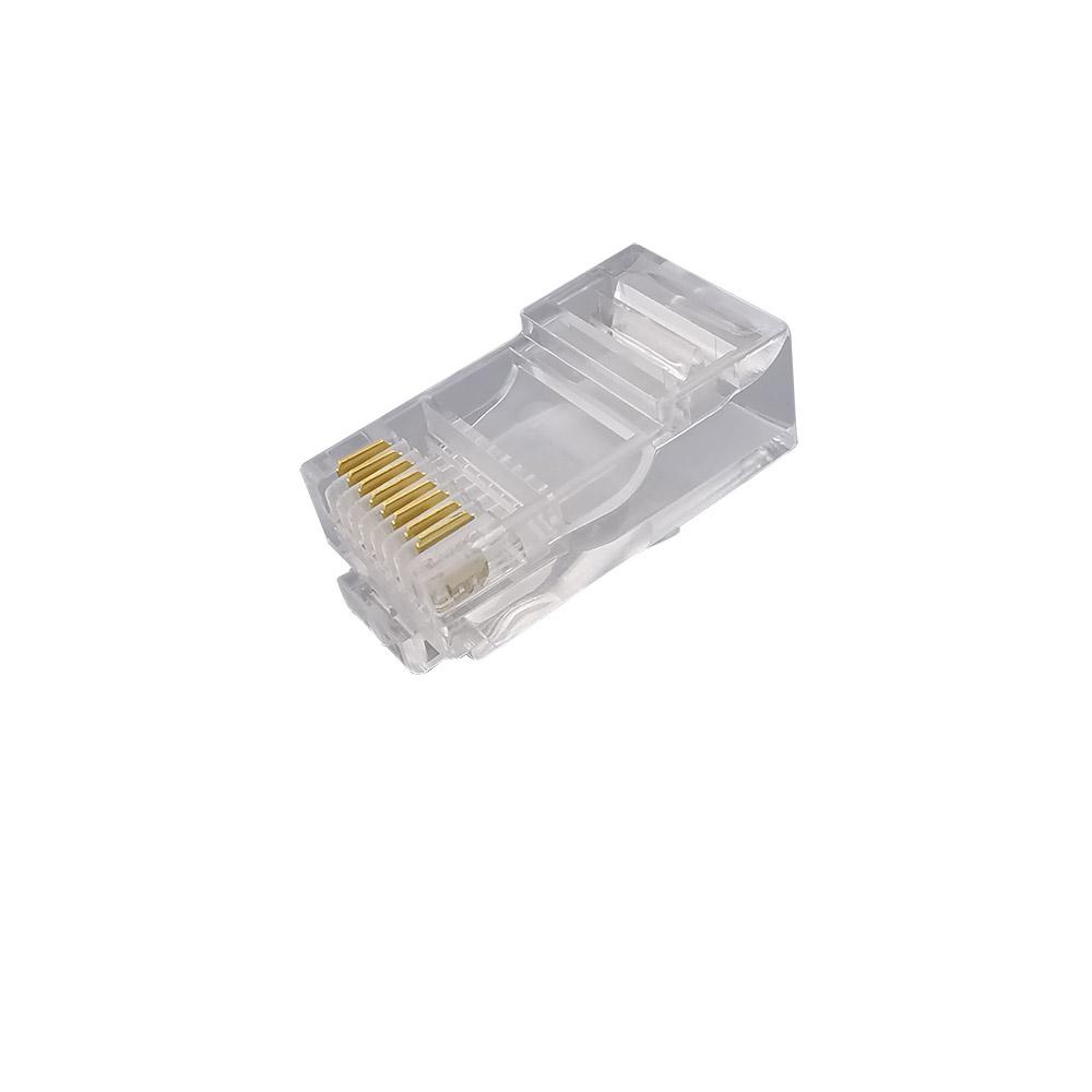 10/20/50pcs Five Crystal Head RJ45 Unshielded 8Pin Crystal Head Network connector Cable Plug 8P8C Cable terminal Transparent