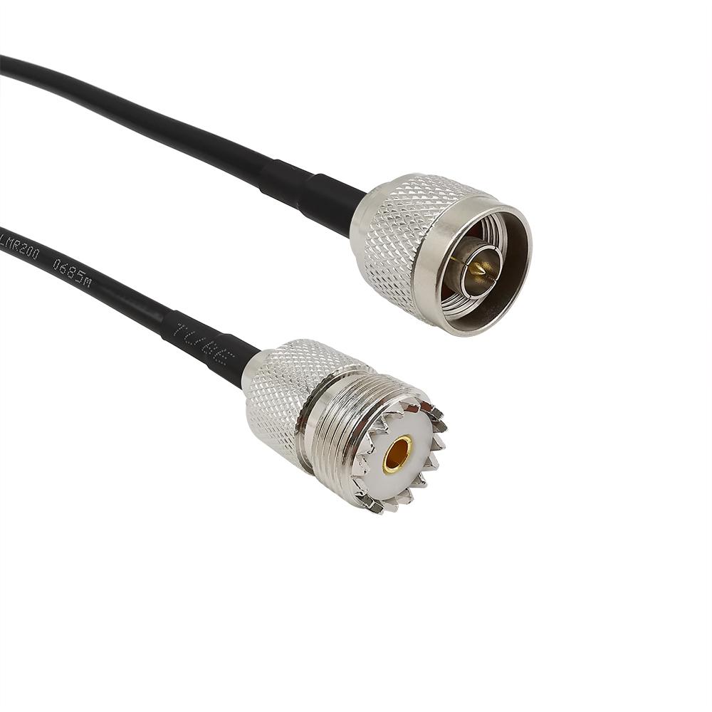 N Type Male to UHF Female SO-239 PL259 Jack Two-Way Radio Antenna RG58 RF Pigtail Cable UHF extension 1/3/5/8/10/12/15M