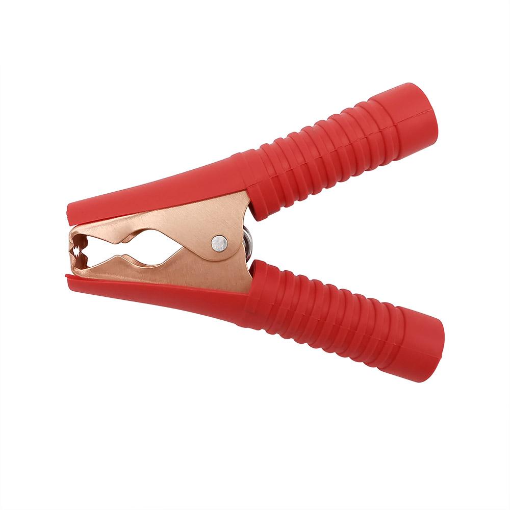 2pcs Red 100A 90mm Car Battery Clip Connectors Crocodiles Clamps Alligator Clips Insulated Terminal Electrical Connection
