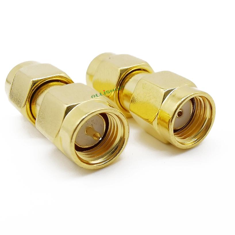 1Pcs SMA Male to RP SMA male female pin RF Coax Adapter male to male connector Straight goldplated